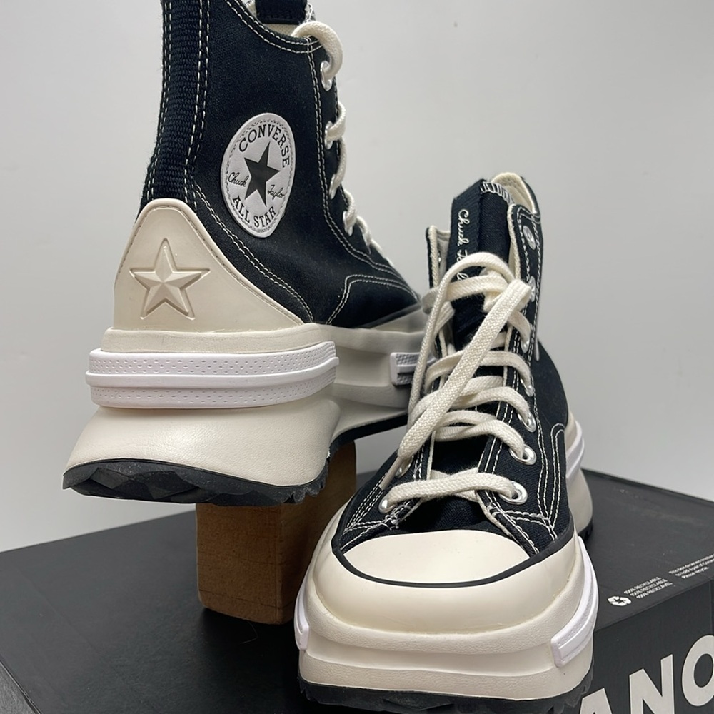 Converse WMNS RUN STAR LEGACY CX HI BLACK/EGRET/WHITE A00869C Platforms Sneakers - Picture 8 of 16
